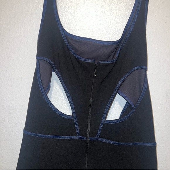 120. TopShop Black & Blue Cut-out Midi Dress 6 - Picture 9 of 11